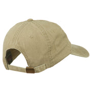 Bison Hoof Mascot Embroidered Washed Dyed Cap