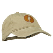 Bison Hoof Mascot Embroidered Washed Dyed Cap