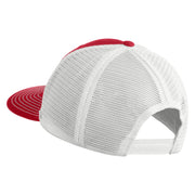 Old English White H Patched Cotton Deluxe Trucker Ball Cap - Cardinal White OSFM