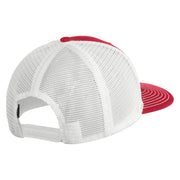 Old English White H Patched Cotton Deluxe Trucker Ball Cap - Cardinal White OSFM