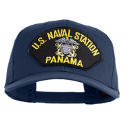 U.S. Naval Station Panama Patched Solid Cotton Twill Pro Style Cap - Navy OSFM