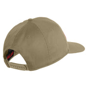 4th Marine Division Patched Solid Cotton Twill Pro Style Cap - Khaki OSFM