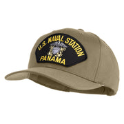 U.S. Naval Station Panama Patched Solid Cotton Twill Pro Style Cap - Khaki OSFM