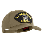 U.S. Naval Station Panama Patched Solid Cotton Twill Pro Style Cap - Khaki OSFM