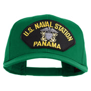 U.S. Naval Station Panama Patched Solid Cotton Twill Pro Style Cap - Kelly OSFM