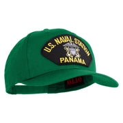 U.S. Naval Station Panama Patched Solid Cotton Twill Pro Style Cap - Kelly OSFM