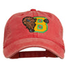 Small Bison Mascots Embroidered Washed Cap