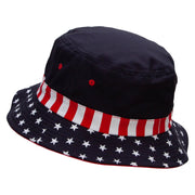 Pegasus United Sandals Embroidered USA Flag Bucket Hat - Flag M