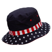 Pegasus United Sandals Embroidered USA Flag Bucket Hat - Flag M