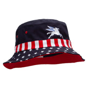 Pegasus United Sandals Embroidered USA Flag Bucket Hat - Flag M