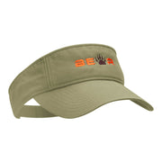 Bear Paw Embroidered Cotton Twill Visor