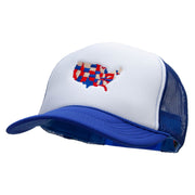 Patriotic States Embroidered Summer Foam Mesh Trucker Cap