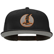 Halloween Bat Insignia Embroidered Flat Bill Snapback Cap