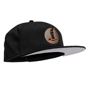 Halloween Bat Insignia Embroidered Flat Bill Snapback Cap