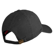 US Space Force Veteran Delta Embroidered Washed Solid Pigment Dyed Cotton Twill Brass Buckle Cap - Black OSFM