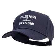 U.S Air Force Veteran Five Panels Pro Style Trucker Mesh Cap - Navy OSFM