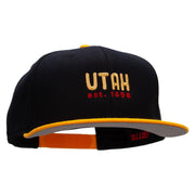 Utah Year Established Embroidered Wool Blend Pro Style 2 Tone Snapback - Gold-Black OSFM