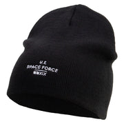 US Space Force MMXIX Embroidered 8 Inch Short Beanie - Black OSFM