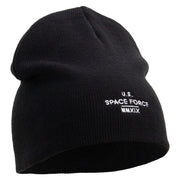 US Space Force MMXIX Embroidered 8 Inch Short Beanie - Black OSFM