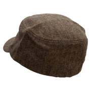 Emoji Two Thumbs Up Wool Fashion Fitted Engineer Cap - Brown OSFM