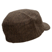 Emoji Two Thumbs Up Wool Fashion Fitted Engineer Cap - Brown OSFM