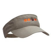 Bear Paw Embroidered Cotton Twill Visor