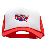 Patriotic States Embroidered Summer Foam Mesh Trucker Cap