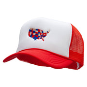 Patriotic States Embroidered Summer Foam Mesh Trucker Cap