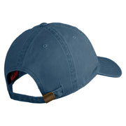 US Space Force Veteran Delta Embroidered Washed Solid Pigment Dyed Cotton Twill Brass Buckle Cap - Navy OSFM