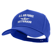 U.S Air Force Veteran Five Panels Pro Style Trucker Mesh Cap - Royal OSFM