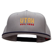 Utah Year Established Embroidered Wool Blend Pro Style 2 Tone Snapback - Navy-Grey OSFM