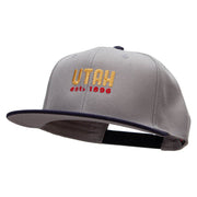 Utah Year Established Embroidered Wool Blend Pro Style 2 Tone Snapback - Navy-Grey OSFM