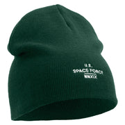 US Space Force MMXIX Embroidered 8 Inch Short Beanie - Dk-Green OSFM