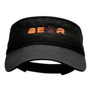 Bear Paw Embroidered Cotton Twill Visor