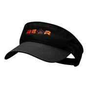 Bear Paw Embroidered Cotton Twill Visor