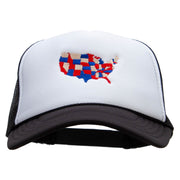 Patriotic States Embroidered Summer Foam Mesh Trucker Cap