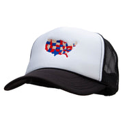 Patriotic States Embroidered Summer Foam Mesh Trucker Cap