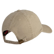 US Space Force Veteran Delta Embroidered Washed Solid Pigment Dyed Cotton Twill Brass Buckle Cap - Khaki OSFM