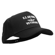 U.S Air Force Veteran Five Panels Pro Style Trucker Mesh Cap - Black OSFM