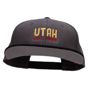 Utah Year Established Embroidered Wool Blend Pro Style 2 Tone Snapback - Black-Charcoal OSFM