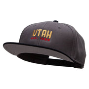 Utah Year Established Embroidered Wool Blend Pro Style 2 Tone Snapback - Black-Charcoal OSFM