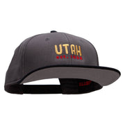 Utah Year Established Embroidered Wool Blend Pro Style 2 Tone Snapback - Black-Charcoal OSFM