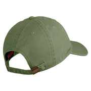 US Space Force Veteran Delta Embroidered Washed Solid Pigment Dyed Cotton Twill Brass Buckle Cap - Olive OSFM
