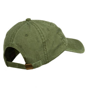 Small Bison Mascots Embroidered Washed Cap