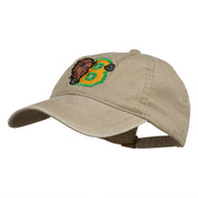 Small Bison Mascots Embroidered Washed Cap