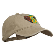 Small Bison Mascots Embroidered Washed Cap