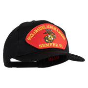Once a Marine Always a Marine Semper Fi Red Patched Solid Cotton Twill Pro Style Cap - Black OSFM