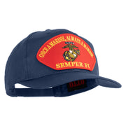 Once a Marine Always a Marine Semper Fi Red Patched Solid Cotton Twill Pro Style Cap - Navy OSFM