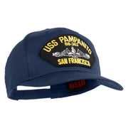 USS Pampanito SS-383 Submarine San Francisco Patched Solid Cotton Twill Pro Style Cap - Navy OSFM