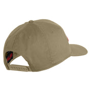 Once a Marine Always a Marine Semper Fi Red Patched Solid Cotton Twill Pro Style Cap - Khaki OSFM